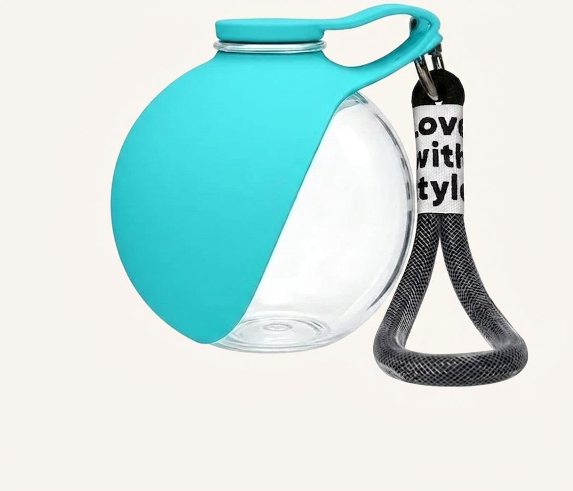 Botella de Agua Portátil para Perros con Bol Plegable – 285 ml